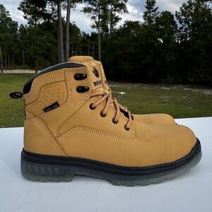 Brahma Steel Toe Boot Women 10 Tan Kakhi Combustion Work Flex Lace Up Mid Combat